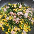 kinkikiss's cooksnap of when they made 大根菜炒め(ベーコン・コーン).