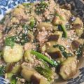 ゆるмαмα's cooksnap of when they made 挽肉100ｇ☆ナスとほうれん草の中華炒め.