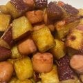 ゆみらんたん's cooksnap of when they made さつま芋とウィンナーのコロコロ照焼き.