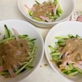 ｃαΖγÅ's cooksnap of when they made ＊きゅうりとハムで＊バンバンジー風サラダ.
