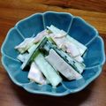YCHキッチン's cooksnap of when they made ハムときゅうりのサラダ.