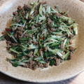 料理おじさん's cooksnap of when they made 水菜と挽肉のピリ辛オイスターソース炒め♪.