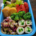 巴マミ14歳's cooksnap of when they made お弁当に「市松模様のちくわきゅうり」.