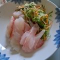 ＠ももこ's cooksnap of when they made 刺身のツマを3色に！.
