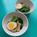 クックあさみちゃん's cooksnap of when they made 煮卵の残り汁で青菜とちくわと油揚げの煮浸.