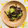 チェックのミニくま's cooksnap of when they made 簡単♪ きくらげときゅうりの胡麻酢和え.
