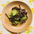 チェックのミニくま's cooksnap of when they made 簡単♪ きくらげときゅうりの胡麻酢和え.