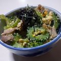 ちくわ君's cooksnap of when they made 豚こまぎれ肉●ゴーヤーチャンプルー丼.