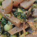 飯づくりやさん's cooksnap of when they made 小松菜とコンニャクの炒めもの.