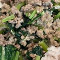 クックI1FJ57☆'s cooksnap of when they made 【やみつき】小松菜とひき肉のオイマヨ炒め.