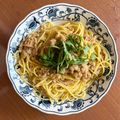 クックW6EFZZ☆'s cooksnap of when they made えのきとにんにくツナ醤油スパゲティ.