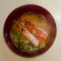 なめこおろし's cooksnap of when they made 勿体無い！ お刺身の赤エビの頭でお味噌汁.