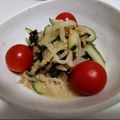 fu♪♪'s cooksnap of when they made もやしときゅうりの海苔ゴマ酢和え.