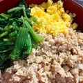 ポメちょん's cooksnap of when they made 鶏そぼろ3色丼.