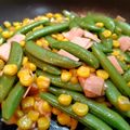 まめたん's cooksnap of when they made スナップえんどうとコーンのバター醤油炒め.