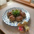 キンプリ's cooksnap of when they made 大葉入りつくね☆梅だれ焼き.