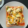 yukimin11's cooksnap of when they made 生ハムと野菜のチーズトースト.