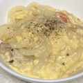 yummy?'s cooksnap of when they made ☆超簡単!レンジで冷凍うどんカルボナーラ.
