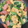 クックQFO4RN☆'s cooksnap of when they made 小松菜とウインナーの中華風卵炒め.