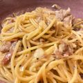 新婚OL's cooksnap of when they made 豚バラと梅とみょうがのパスタ.