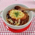 在宅勤務のおじさん's cooksnap of when they made 簡単♪オニオングラタンスープ.