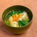 島子☆'s cooksnap of when they made 栄養満点☆油揚げ人参・ほうれん草の味噌汁.