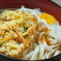 ★なみ☆'s cooksnap of when they made 温玉入りかき揚げうどん.