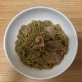 かおり♡♡♡'s cooksnap of when they made ベーコンとトマトのジェノベーゼパスタ.