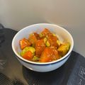 Km！'s cooksnap of when they made アボカドとサーモンのユッケ風.