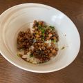 ありんころ☆'s cooksnap of when they made 居酒屋で食べたピリ辛ひき肉納豆丼.