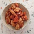 SakuranboX's cooksnap of when they made 簡単おかず！鶏とサツマイモの照りマヨ炒め.