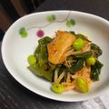 ♪Key♪'s cooksnap of when they made もやしとわかめのキムチナムル.