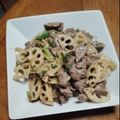 クック5NIPCB☆'s cooksnap of when they made 簡単！れんこん・豚ハラミ炒め.
