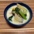 柴犬のくまちゃん🐕's cooksnap of when they made ほっこり♡さつまいもと小松菜の豆乳スープ.