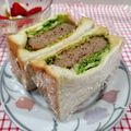 在宅勤務のおじさん's cooksnap of when they made ボリュームたっぷり★簡単メンチカツサンド.
