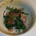 クックVNZV99☆'s cooksnap of when they made 超簡単！空芯菜とベーコンのガーリック炒め.