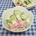 ととろ＆めい's cooksnap of when they made 胡瓜と赤玉ねぎとはんぺんのサラダ.