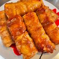 ♪3kindsママ♪'s cooksnap of when they made ご飯が止まらない♡厚揚げの豚バラ巻き.