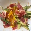 ぼくのごはん's cooksnap of when they made おつまみに！簡単生ハムユッケ.