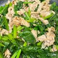 なーなちゃん's cooksnap of when they made 豚バラほうれん草の酢醤油炒め.