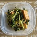 青's cooksnap of when they made 水菜と　厚揚げの　ガーリック醤油ソテー☆.