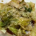 はっ葉ちゃん's cooksnap of when they made 【湯引きレタス】止まらん!レンジで台湾風.