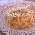 リンリン☆☆☆'s cooksnap of when they made 塩辛と卵のスパゲティ.