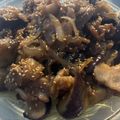 Risaのmama's cooksnap of when they made ＊ごま油香る＊茄子と豚こまの生姜焼き＊.