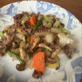 ハタケちゃん's cooksnap of when they made 厚切り牛肉と秋野菜のオイスターソース炒め.