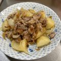 ミアンミアン's cooksnap of when they made 絶品！豚こまとポテトのバター醤油おかか.