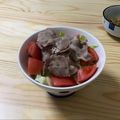 居酒屋まるみ's cooksnap of when they made 簡単♡ランチ♡アレンジ冷しゃぶサラダ丼♡.