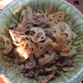 まやしゅうまま's cooksnap of when they made ♪牛肉とレンコンの甘辛炒め焼き♪.
