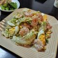まめたん's cooksnap of when they made 春キャベツ×えび×卵★デリ風マヨサラダ.