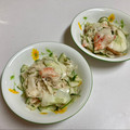 卯月のうさぎ２０１４'s cooksnap of when they made カニカマときゅうりのからしマヨサラダ.